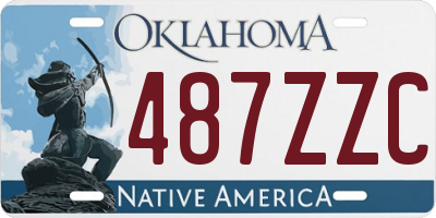 OK license plate 487ZZC