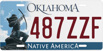 OK license plate 487ZZF
