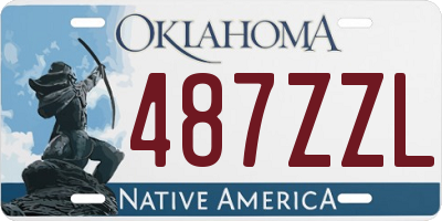 OK license plate 487ZZL