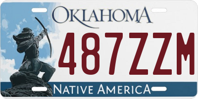 OK license plate 487ZZM