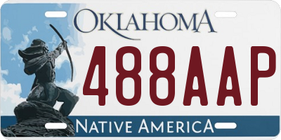 OK license plate 488AAP