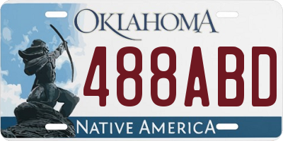 OK license plate 488ABD