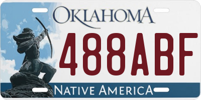 OK license plate 488ABF