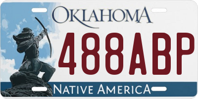 OK license plate 488ABP