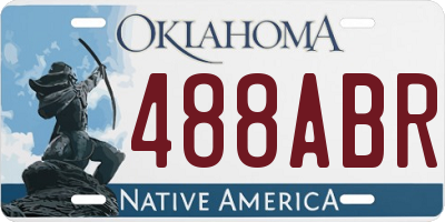 OK license plate 488ABR
