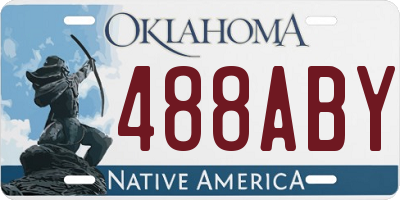 OK license plate 488ABY