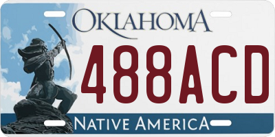 OK license plate 488ACD