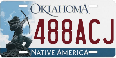 OK license plate 488ACJ