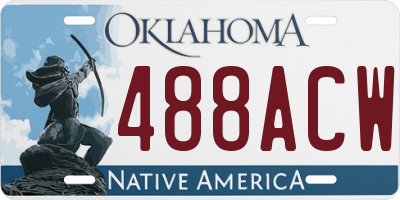 OK license plate 488ACW