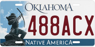 OK license plate 488ACX