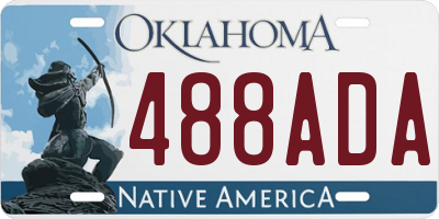 OK license plate 488ADA
