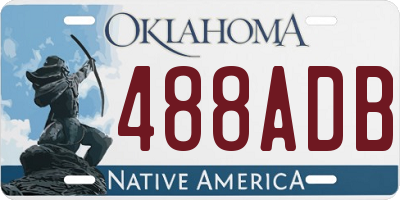 OK license plate 488ADB