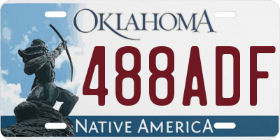 OK license plate 488ADF