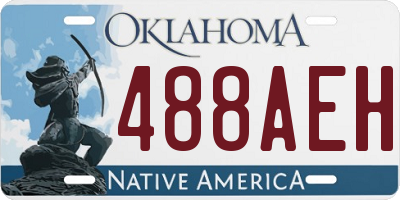OK license plate 488AEH