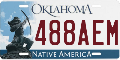 OK license plate 488AEM