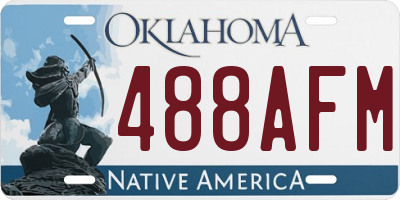 OK license plate 488AFM