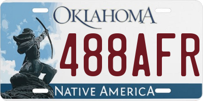 OK license plate 488AFR
