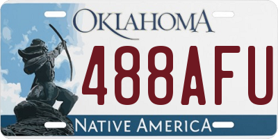 OK license plate 488AFU