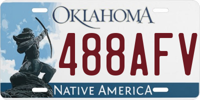 OK license plate 488AFV