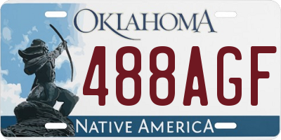 OK license plate 488AGF