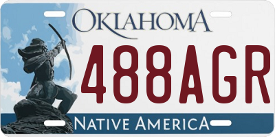 OK license plate 488AGR
