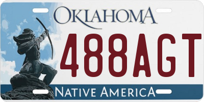 OK license plate 488AGT