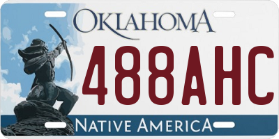 OK license plate 488AHC