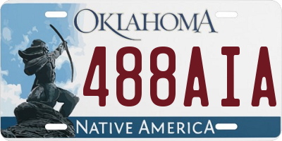 OK license plate 488AIA