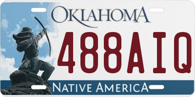 OK license plate 488AIQ