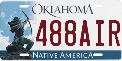 OK license plate 488AIR