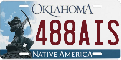 OK license plate 488AIS