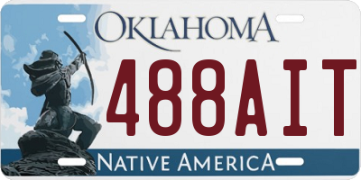 OK license plate 488AIT