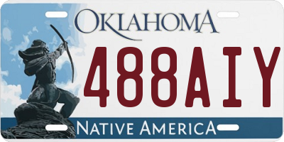 OK license plate 488AIY