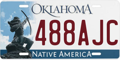 OK license plate 488AJC