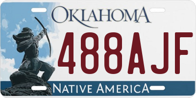 OK license plate 488AJF