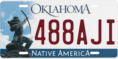 OK license plate 488AJI