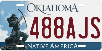 OK license plate 488AJS