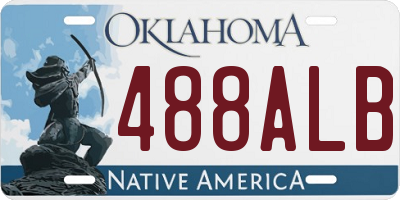 OK license plate 488ALB