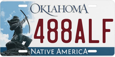 OK license plate 488ALF