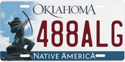 OK license plate 488ALG