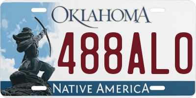 OK license plate 488ALO