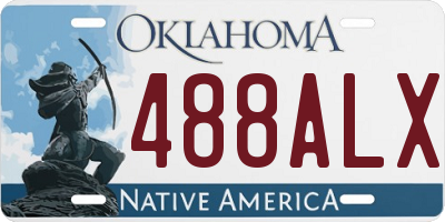 OK license plate 488ALX