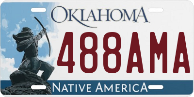 OK license plate 488AMA