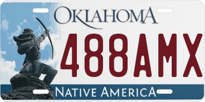 OK license plate 488AMX