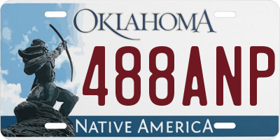 OK license plate 488ANP