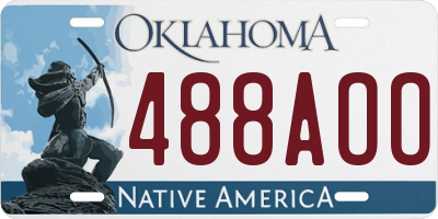 OK license plate 488AOO