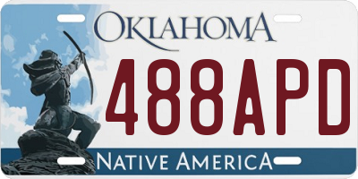 OK license plate 488APD