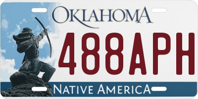 OK license plate 488APH