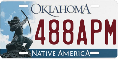 OK license plate 488APM