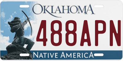 OK license plate 488APN